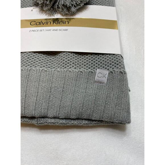 New Calvin Klein Scarf and Cap Set (Grey) - Picture 2 of 4